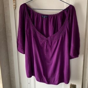 Gap Short-sleeved purple top